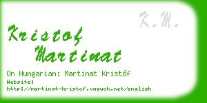 kristof martinat business card